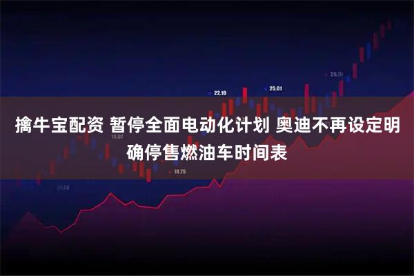 擒牛宝配资 暂停全面电动化计划 奥迪不再设定明确停售燃油车时间表